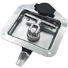 Homefurnishmall 2 serrature a T con maniglia in acciaio inox, montaggio a incasso, serratura con 2 chiavi, per armadi industriali, camper, rimorchi (argento)