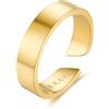 MARLION JEWELS Anelli da uomo in argento 925 aperto. Anello da uomo in argento 925 con finitura argento o oro. Gioielli da uomo ideali per coppia e fidanzati, regali per amiche... Anelli coppia (Placcato oro)