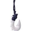 81stgeneration Collana con Ciondolo in Osso Hei Matau con Incisioni Tribali | Amo da Pesca in Osso Intagliato a Mano | Collana Hawaiana con Amuleto da Surfista | Gioielli in Stile Maori