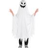 HEONSATI Mantello Fantasma per Bambini Costume di Halloween Fantasma Bianco con Cappuccio Completini Ghost Bimbi Costume da Mantello Carnevale per Halloween, Trick or Treat, Cosplay e Carnevale