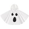 HEONSATI Mantello Fantasma per Bambini Costume di Halloween Fantasma Bianco con Cappuccio Completini Ghost Bimbi Costume da Mantello Carnevale per Halloween, Trick or Treat, Cosplay e Carnevale