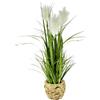 Flair Flower Erba artificiale in vaso con piuma, erba decorativa di seta artificiale, pianta di pampa