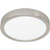 Eglo connect.z Smart-Home Plafoniera LED per bagno Fueva 6-Z, Ø 21 cm, ZigBee, app e controllo vocale Alexa, colore della luce (bianco caldo-bianco freddo), dimmerabile, argento, IP44