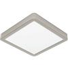 Eglo connect.z Smart-Home Plafoniera LED per bagno Fueva 6-Z, 22 x 22 cm, ZigBee, app e controllo vocale Alexa, colore della luce (bianco caldo-bianco freddo), dimmerabile, argento, IP44