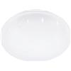 Eglo Frania-IP - Lampada da soffitto a LED, con effetto cristallo, in metallo e plastica, colore bianco, bagno, caldo, neutro, freddo, IP44, diametro di 31 cm