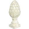 VO design ZIPRO Oggetto decorativo, coni decorativi di pino, pigne su piedi, bianco antico, crema, elegante effetto rustico, coni in ceramica, decorazione da giardino, carciofo, 33 cm