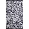 Fusion - Asciugamano da bagno con stampa animalier nera (70 x 130 cm) - 100% cotone - stampa zampa di ghepardo/leopardo - asciugamano animale safari zoo - telo da bagno/telo da bagno bianco e nero -