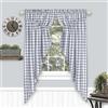 Achim Home Furnishings - Coppia di tende per finestra con motivo a scacchi, 182,9 x 160 cm, grigio, grigio e bianco