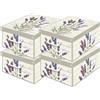 Lavatelli Set 4 Scatole Armadio Portaoggetti con Coperchio profumato Lavanda - Organizer Cambio Stagione in Cartone 35 x 25 x 17.5 cm - Made in Italy, Resistenti, Facili da Montare, con Maniglie