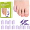 Bukihome proteggi dita piedi in silicone - 12 Pack Gel Toe Cap Toe Protector - Protezione dita piedi per alleviare il dolore, protezione delle dita dei piedi per calli e duroni (Lavender, Pinky)