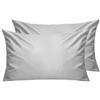 Lirex Federe Confezione da 2, 300 Fili 100% Cotone Traspiranti e Morbide Copricalcino, 40 x 60 cm, Grigio