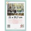 3-B Cornice portafoto LUND - verde menta - 21 x 29,7 cm (A4) - Cornice in legno, cornice per foto con vetro acrilico