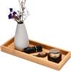 BAMODI Natural Bamboo Vanity-Bamodi - Vassoio da bagno in bambù, piccolo vassoio organizzatore in bambù, per piano di lavoro, lavabo, lavello da cucina e toilette, organizer decorativo