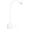 PRINCEWAY Lampada da Lettura Applique da Parete LED Bianca Interno, Luce da Comodino Faretto LED Dimmerabile con Spina per Camera da Letto, 3 Modalità di Colore Illuminazione, Porte di Uscita USB