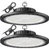 ANNIFUNLY 100W Faretto LED UFO 2PCS, 15000LM High Bay Licht 6500K Bianco Proiettori UFO Werkstattlampe IP65 Wasserdichte Industrielampe per Garage Fabbriche Coperto