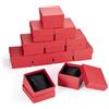 Craftdady 12 pezzi Scatola Regalo di Cartone per Gioielli con Cuscino, Scatola di Imballaggio Rettangolare per Gioielli, Contenitori di Conservazione per Orologi, Braccialetti, Collane, Cerise