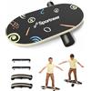 Sportneer Balance Board - Wobble Board con tappi e ruote regolabili - Allenatore di bilanciamento per migliorare l'equilibrio, surf trainer e fisioterapia, dimensioni ridotte appositamente per i