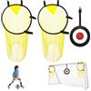 HIULLEN 2 Pezzi Cestini da Calcio, Borsa da Calcio con Telaio, Accessori per L'allenamento di Calcio per Migliorare la Precisione del Tiro, Accessori per Porte da Calcio
