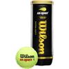 Wilson WRT106200 Palline da Tennis US Open XD, Tubo con 3 Palline, per Campi da Tennis Duri, Giallo