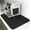 Highdi Tappetino Scolapiatti Assorbente, Tappetino Macchina Caffe Asciugatura Rapida Tappetino Lavello Cucina Antiscivolo per Macchina da Caffè, Bar, Club (Nero,40 * 60cm)