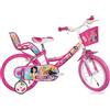 Cicli Puzone BICICLETTA DINO BIKES BIMBA MISURA 14 PRINCESS PRINCIPESSE BICI BAMBINA ART. 144 R-PSS NUOVO MODELLO