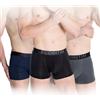 ECOINTIMO Confezione da 3 Boxer da Uomo in bambù Ultra Morbidi e Traspiranti, Nero/Nero/Grigio, Taglia L
