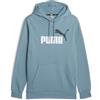 PUMA Felpa Con Cappuccio Ess+ 2 Col Big Logo Fl, Uomo, Blu Acceso., M