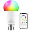 iLC Lampadina a LED che cambia colore e B22 8W RGBW controllata da 60 Watt APP Bluetooth Bulb X1