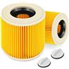 Leadaybetter 2 Filtri per Kärcher Premium WD3 WD2 MV2 MV3 WD 3P, WD 3.200, WD 3.500 P | SE 4001 SE 4002 A2054 A2004 A2254 A2604 Filtro aspirapolvere 6.414-552.0