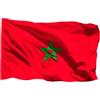 JYC CREATIVE Bandiera del Marocco 90 x 150 cm - Grande Con Passante per Albero e Cordini, Leggera per Sport, Calcio, Manifestazioni, Edifici