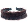 TOECWEGR Fascia per capelli intrecciata Messy Wide 2 Strands Fluffy Braids Wig with Tooth Women Headband Band