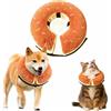 Shyllin Collare Protettivo Gonfiabile per Cani e Gatti Shyllin, Collare Gonfiabile Cane con Velcro Regolabile, Adatto per La Guarigione Post-Operatoria Delle Ferite, Anti-Leccamento (Arancione, S)