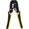 Uvital - Pinza per spelafili a doppio modulare, per crimpare Cat 5, RJ45, RJ12, RJ11, RJ9, 8P/6P, connettori a mano per tagli, strisce e crimpature, 2 tipi di spine in 1