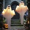 KOMEIYL Set di 2 lampade fantasmi di Halloween, decorazioni fantasmi da appendere all'esterno, adatte per feste di Halloween, casa o luoghi pubblici
