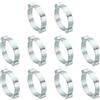 PATIKIL 30pz 37-40mm Set Fascette Stringitubo Doppio Orecchio, Fascette Metalliche Morsetti Tubi Acciaio Zincato per Collegamenti Raccordi Tubi Gas Auto, Tono Argento
