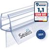 Sealis 100cm Sealis Guarnizione Ricambio - Guarnizione Sottoporta Doccia per Vetri di Spessore 5mm/ 6mm / 7mm/ 8mm Profilo Box Doccia Guarnizione Aletta Doccia - Trasparente