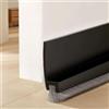 Wendict 100cm Paraspifferi per Porte, Guarnizione a Spazzola per Porte, Blindata Inferiore, Paraspifferi Sottoporta, Paraspifferi, Paraspifferi Porta Umidità, Nero