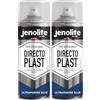 JENOLITE Directoplast Vernice lucida | BLU OLTREMARE | 2x400ml | Vernice spray multisuperficie | Per tutti i tipi di plastica | Nessun primer richiesto | RAL5002