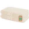 Lavea® 2 Teli Doccia 70x140 cm in Spugna di Cotone 100% Morbidi e Assorbenti, per Casa Hotel Spa - Asciugamano da Bagno Grande - Crema
