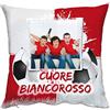 Italian Style Diffusion - Senza marca/Generico - Cuscino Personalizzato Personalizzabile Stampa Foto Sport Calcio Cuore Bianco Rosso Vicenza