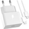 ASKUBSKU 25W Caricatore Mini e Cavo 1 M per Samsung A35 A55 A54 A34 A53 Galaxy A16 A17 5G A26,Ricarica Rapida PD 25WATT Adattatore di Caricabatterie USB C e Tipo C Cavo per Samsung S26 S25 Z Flip7 Tab