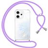 Pnakqil Cover per OPPO Reno 14 F/FS 5G con Cordino, Trasparente Custodia con Laccio Tracolla Cellulare Girocollo Collana Protettiva per Oppo Reno14 FS 6.57 Pollic, Viola 01