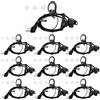 HYSHIKRA Auricolare leggero per radio a forma di G compatibile con Retevis Baofeng Kenwood RT24 UV5R TK250 TK320 Walkie Talkie (nero, 10 PACK)