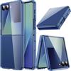 JETech Cover per Samsung Galaxy Z Flip 7 2025, Cristallo Trasparente PC Rigido Guscio, Antigraffio Antiurto Sottile Protettiva Cellulare Custodia (Blue Shadow)