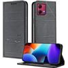 XINYEXIN Custodia per Motorola Moto G84 5G, Cover a Libro in Pelle PU con Blocco RFID, Slot per Carte, Supporto, Protezione Completa Antiurto - Nero