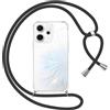 Pnakqil Cover per OPPO Reno 14 F/FS 5G con Cordino, Trasparente Custodia con Laccio Tracolla Cellulare Girocollo Collana Protettiva per Oppo Reno14 FS 6.57, Nero