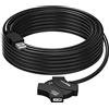 MutecPower 10m Cavo di prolunga USB 2.0 con hub USB a 4 porte e chipset di estensione - Cavo USB attivo maschio a femmina 4-port/Cavo ripetitore 10 metri Nero