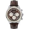 Sekonda Maverick Orologio da uomo 42 mm con cronografo e datario, cinturino in pelle, impermeabile fino a 50 m