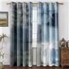 Asuexpect Set di 2 tende astratte blu polveroso blu scuro grigio scuro tende geometriche moderne chic tendaggi per finestre decorative per casa colonica soggiorno camera da letto finestra 50% tenda