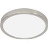 Eglo connect.z Smart-Home Plafoniera LED per bagno Fueva 6-Z, Ø 27,8 cm, ZigBee, app e controllo vocale Alexa, colore della luce (bianco caldo-bianco freddo), dimmerabile, argento, IP44